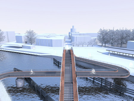 Melkwegbridge by NEXT architects and Rietveld landscape