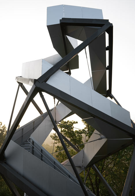 Observation Tower on the River Mur by terrain loenhart mayr