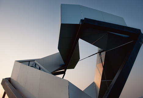 Observation Tower on the River Mur by terrain loenhart mayr